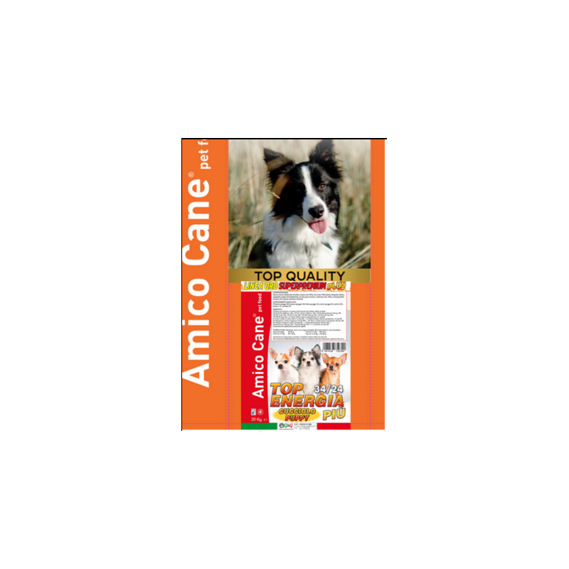 Amico cane top energia più cucciolo linea oro super premium plus 34/24 Amico cane top energia più cucciolo linea oro super premium plus 34/24