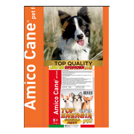 Amico cane top energia più cucciolo linea oro super premium plus 34/24